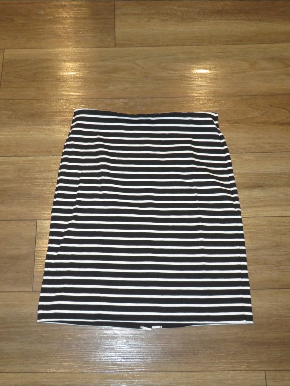 Banana Republic Black and White Horizontal Stripe Pencil Skirt